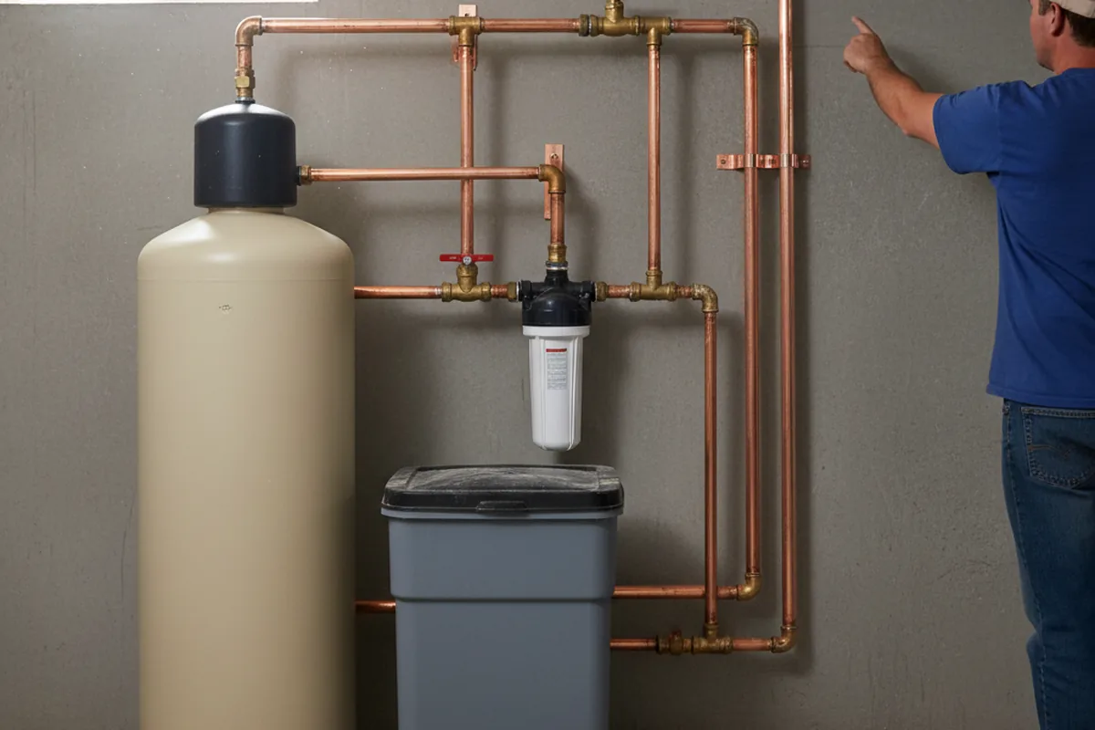 Whole-house water treatment system installed in La Coste